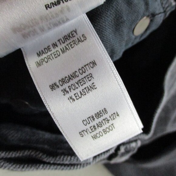 Agolde Jeans Womens 27 Black Denim Nico High Rise Slim Boot Hotline NWT $218 - Picture 13 of 15